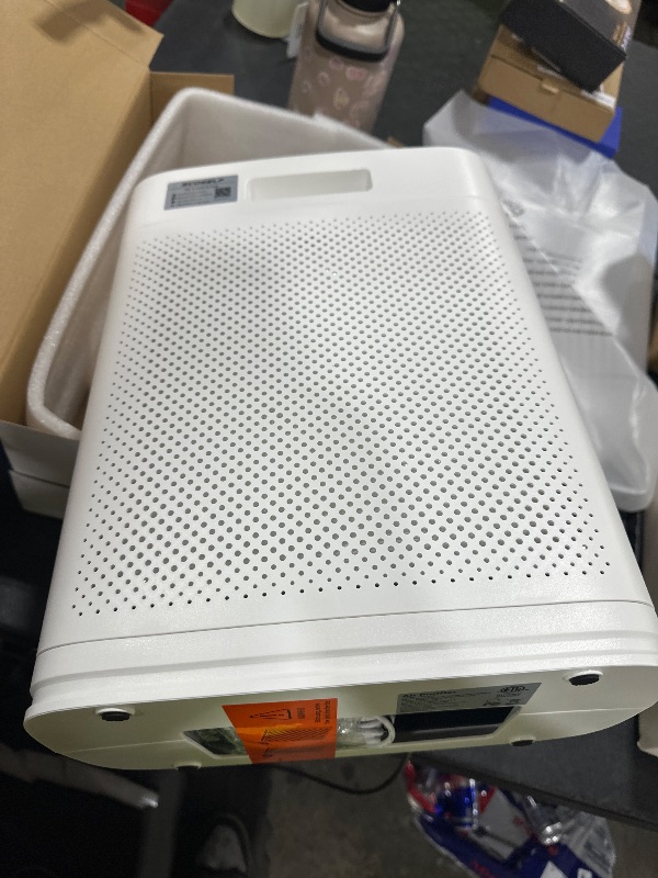 Photo 1 of ECOSELF Smart Air Purifier for Home Large Rooms, with WiFi Control, Covers Up to 2400 Ft², Smart Mode, AQI Display, 22dB Sleep Mode & Aromatherapy with 2X-Power Filtration, HAP603WF, White