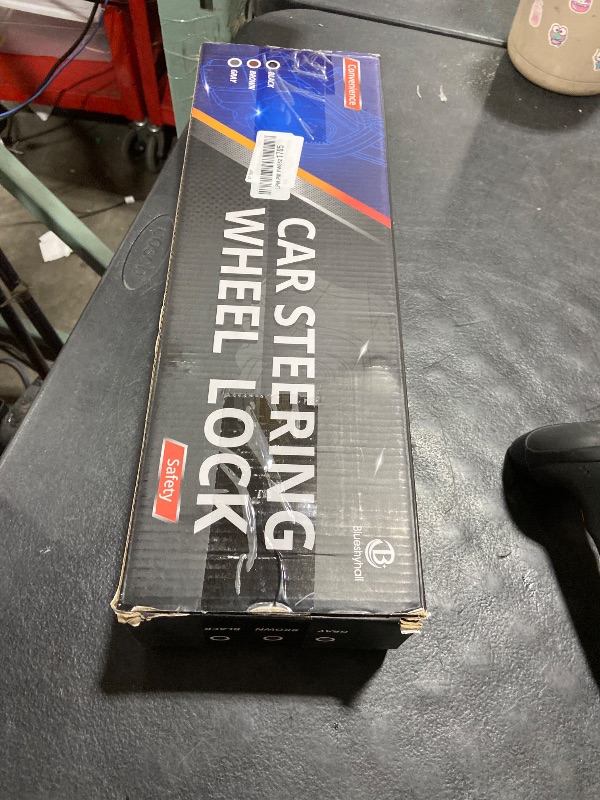 Photo 1 of Blueshyhall Vehicle Steering Wheel Lock, Anti Theft Locking Devices Heavy Duty Security Lock for Auto Car Truck SUV Van Camper, Black