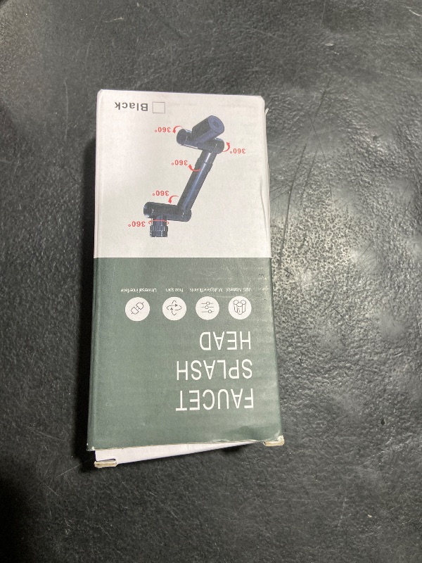 Photo 1 of 1440° Swivel Faucet Extender with 2 Mode Splash, Retractable Rotating Sink Extension, Universal Swivel Multifunctional Robotic Arm, Sink Water Faucet Aerator Extension for Kitchen Bathroom (Black)