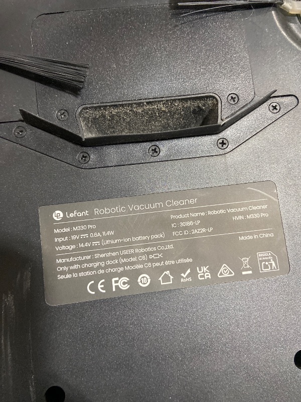 Photo 1 of Lefant LiDAR Robot Vacuum and Mop, Smart Mapping and Obstacle Avoidance, Tangle-Free Pet Hair, 2.4G/5G WiFi App Control, Slim Design for Wider Coverage, Carpet Detection, M330 Pro