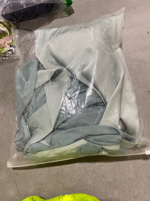 Photo 1 of FCCAM Regency Dresses for Women Blue Regency Costume 1800s Victorian Dress Ball Gown with Shawl S