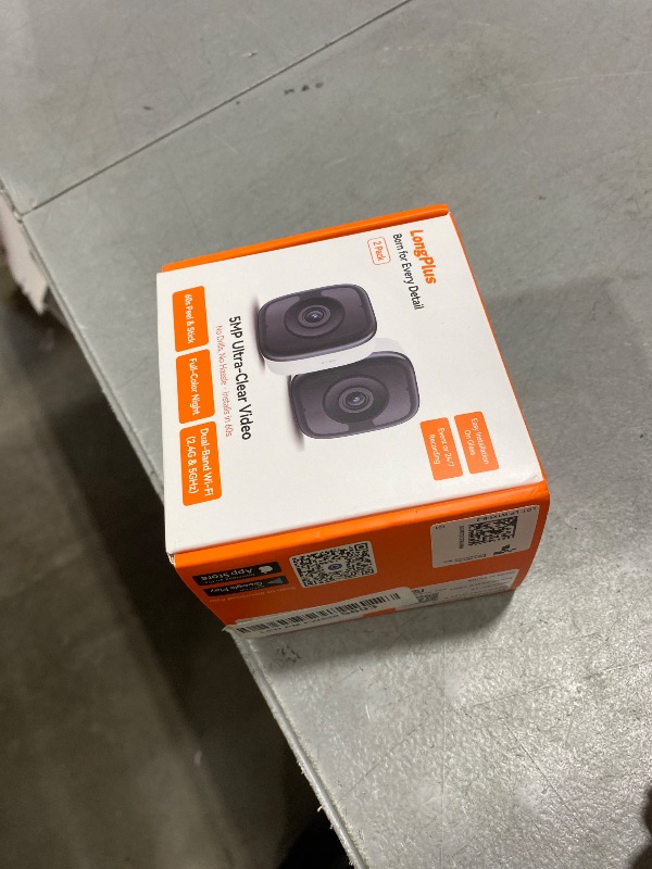 Photo 1 of LongPlus 5MP Safe View Window Camera: 2 Packs 3K Window Cameras for Home Security Indoor & Outdoor, Anti-Glare Color Night Vision, Human/Car Detection, 24/7 Recording, No Drill Ideal for Apartment