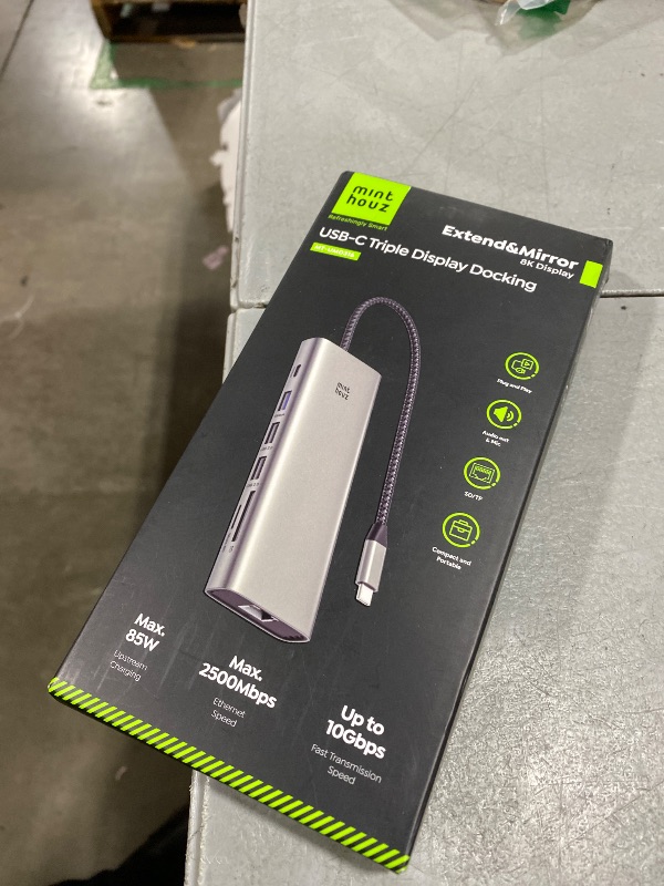 Photo 1 of USB C Docking Station Dual Monitor Adapter,Minthouz Displayport Docking Station with Dual 8K DP,USB Hub 4K HDMI,100W PD in,10Gbps USB A/C,2.5G Ethernet Port for for Windows & Mac