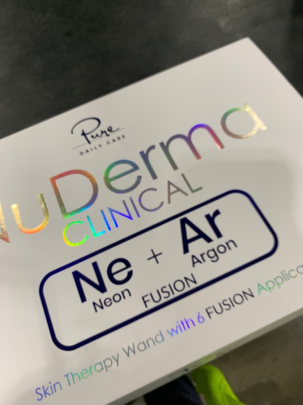 Photo 1 of Pure Daily Care NuDerma Clinical Portable Skin Therapy Wand, Machine with 6 Fusion Neon + Argon Wands – Anti Aging - Clarifying - Skin Tightening & Radiance - Wrinkle Reducing