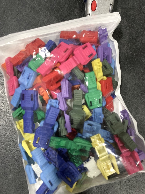 Photo 1 of 100 Pack Zipper Pull Cord Ends Shoe Lace End Tips, Elastic Shoelace Cord Lock Clips Shoe String Caps for Boot Sneakers Fastener No Tie Laces Lock Lanyard Clip AssortedLPNPMFV4536812