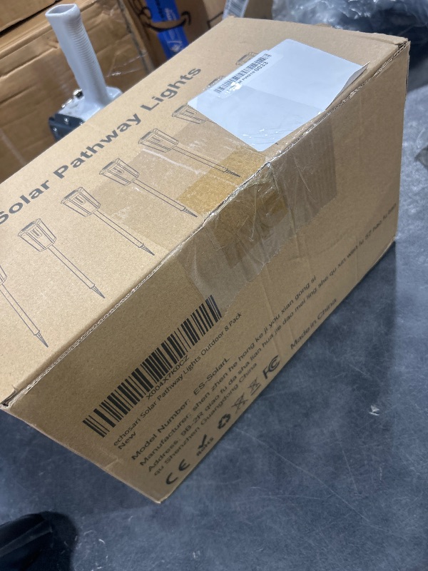 Photo 1 of echosari 8 Pack Solar Pathway Lights Outdoor, Waterproof Solar Lights Outdoor, Auto On/Off, Long-Lasting Solar Powered Garden Lights Driveway Lights for Yard Path Landscape Walkway Lawn?Warm White?