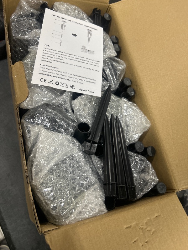 Photo 1 of echosari 8 Pack Solar Pathway Lights Outdoor, Waterproof Solar Lights Outdoor, Auto On/Off, Long-Lasting Solar Powered Garden Lights Driveway Lights for Yard Path Landscape Walkway Lawn?Warm White?