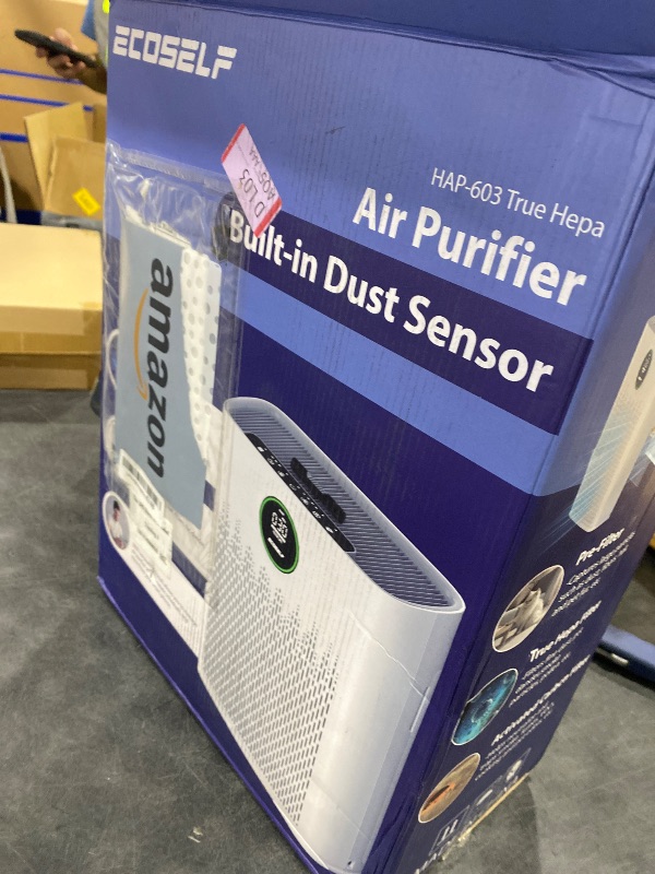 Photo 1 of Air Purifiers for Home Large Room, Cover Up to 2400 Ft² with True HEPA Filter, Smart Mode, PM2.5 Air Quality Display, 22dB Sleep Mode, Aromatherapy with 2X-Purification & 360°Air Outlet, HAP603