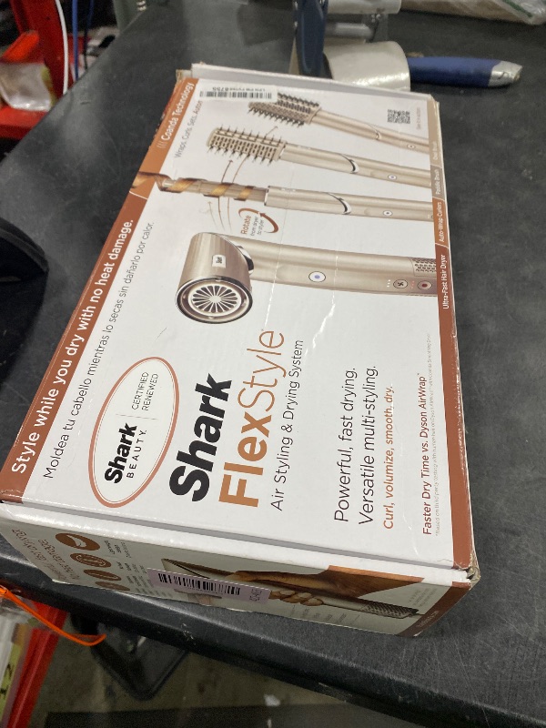 Photo 1 of Shark HD430REF (Refurbished) FlexStyle Air Styling & Drying System, Powerful Hair Dryer Brush & Multi-Styler with Auto-Wrap Curlers, Paddle Brush, Oval Brush, Concentrator Attachment, Stone (Renewed)