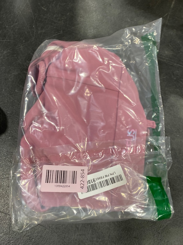 Photo 1 of VFUS Women's Sports Bra Zip Front Open Back Square Neck Medium-high Support Workout Tank Tops for Gym (Large, Pastel Pink)