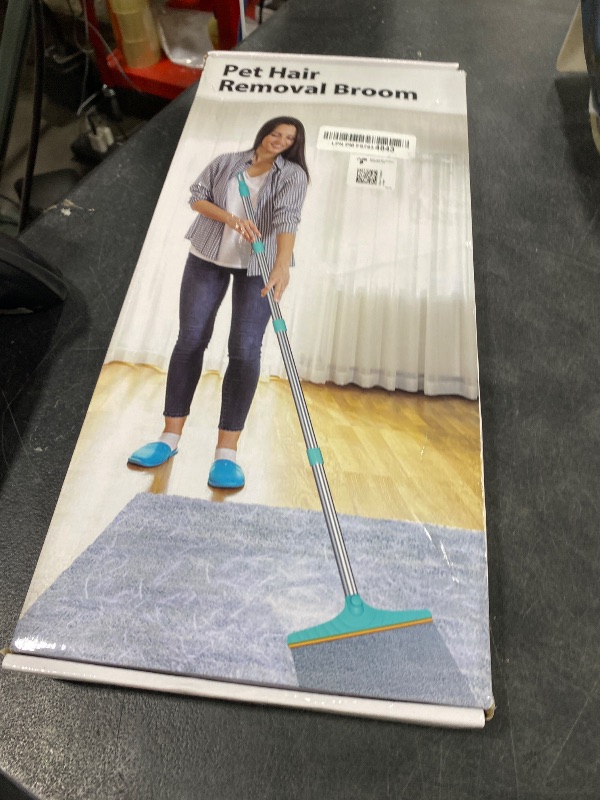 Photo 1 of Carpet Rake for Pet Hair Removal - Reusable Pet Hair Remover, 60” Adjustable Long Handle Cat Dog Carpet Rake Scraper with Patented Design, Dog Hair Rake Brush for Rugs, Mats