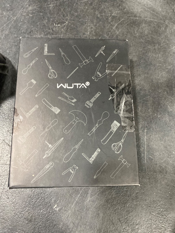 Photo 1 of WUTA Removable Head Hole Punch Leather Chisel Stitching Professional Working Hand Tool Round Hole Puncher Chisel DIY Leather Tools 2nd Gen 3.85mm-(2+6)