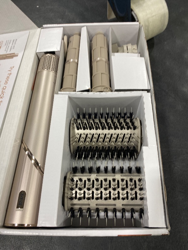 Photo 1 of Shark FlexStyle Air Styling & Drying System, Powerful Hair Dryer Brush & Multi-Styler with Auto-Wrap Curlers, Paddle Brush, Oval Brush, Concentrator Attachment, Stone, HD430