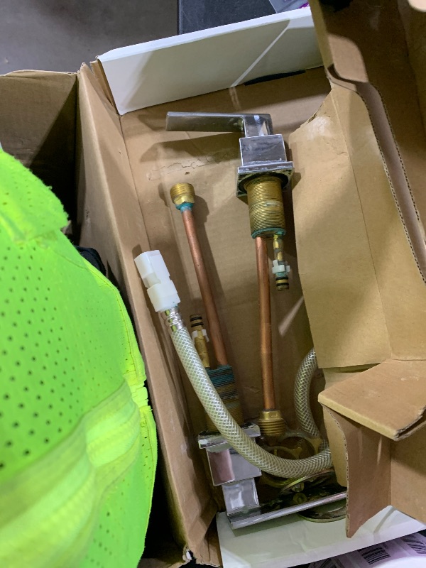 Photo 1 of Delta Vero Chrome Bathroom Faucet 3 Hole, 8 Inch Widespread Bathroom Sink Faucet for Vanity, Metal Push-Pop Drain Assembly, Chrome 3553LF