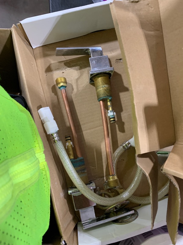 Photo 1 of Delta Vero Chrome Bathroom Faucet 3 Hole, 8 Inch Widespread Bathroom Sink Faucet for Vanity, Metal Push-Pop Drain Assembly, Chrome 3553LF