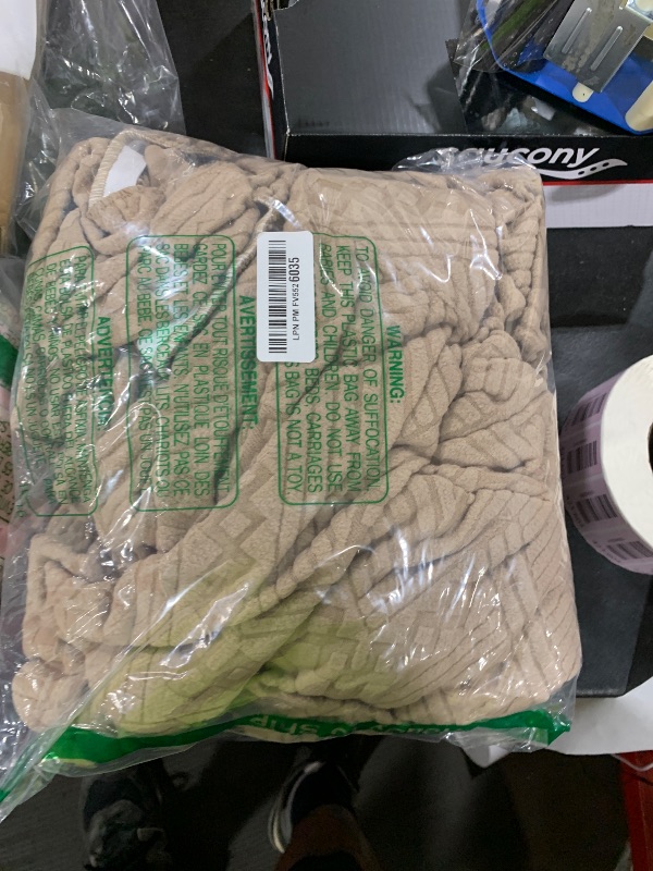 Photo 1 of Ruaozz Stretch Loveseat Recliner Covers with Console 4-Pieces Recliner Sofa Covers with Pockets Jacquard Reclining Couch Covers Furniture Protector with Elastic Straps Bottom (2 Seater, Khaki)