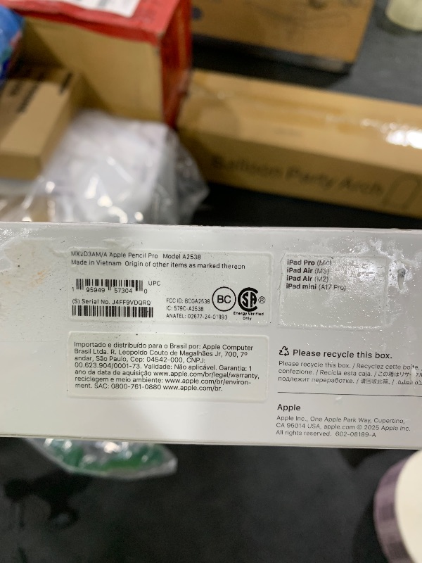 Photo 1 of Apple Pencil Pro: Latest Model - Device Compatibility Check Required - Pixel-Perfect Precision, Tilt and Pressure Sensitivity, Perfect for Note-Taking, Drawing, and Art. Charges and Pairs Magnetically