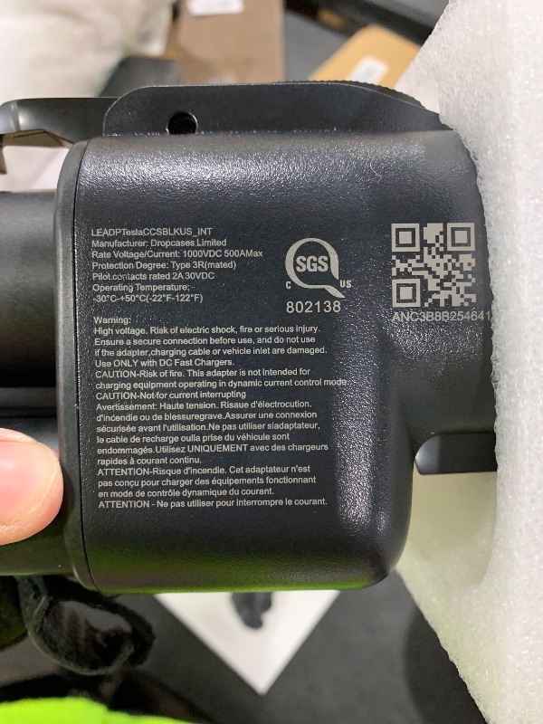 Photo 1 of Lectron NACS to CCS Electric Vehicle Adapter with Interlock - (500A/1,000V) - Compatible with Tesla Superchargers - CCS1 EV Fast Charging with Vortex Plus [Check Automaker for Compatibility] - UL 2252