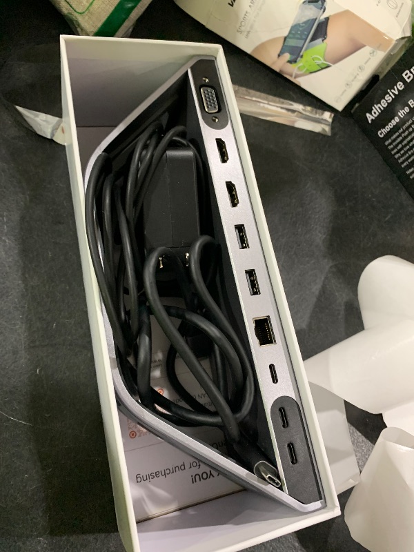 Photo 1 of TobenONE 14-in-1 MacBook Pro/Air Docking Station Dual 4K Monitor, Laptop Docking Station Stand for MacBook M1/M2/M3/M4/M5, Driver-Based, USB C Dock with 65W Power Adapter, 2 HDMI,VGA, 5Gbps USB, RJ45