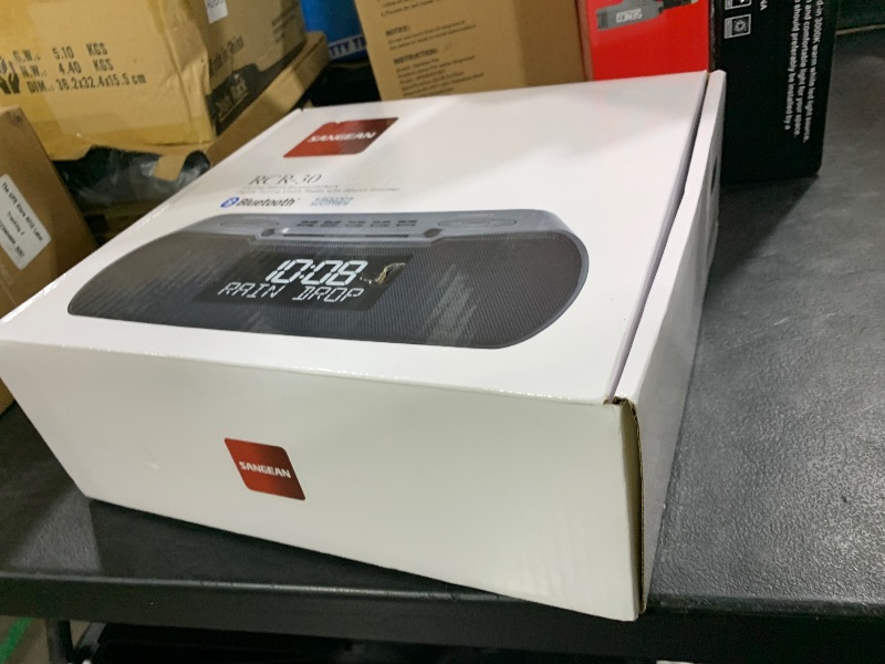 Photo 1 of Sangean RCR-30 FM-RBDS/AM/Bluetooth/Aux-in Digital Tuning Clock Radio with USB Phone Charging and Sound Soother, Gray