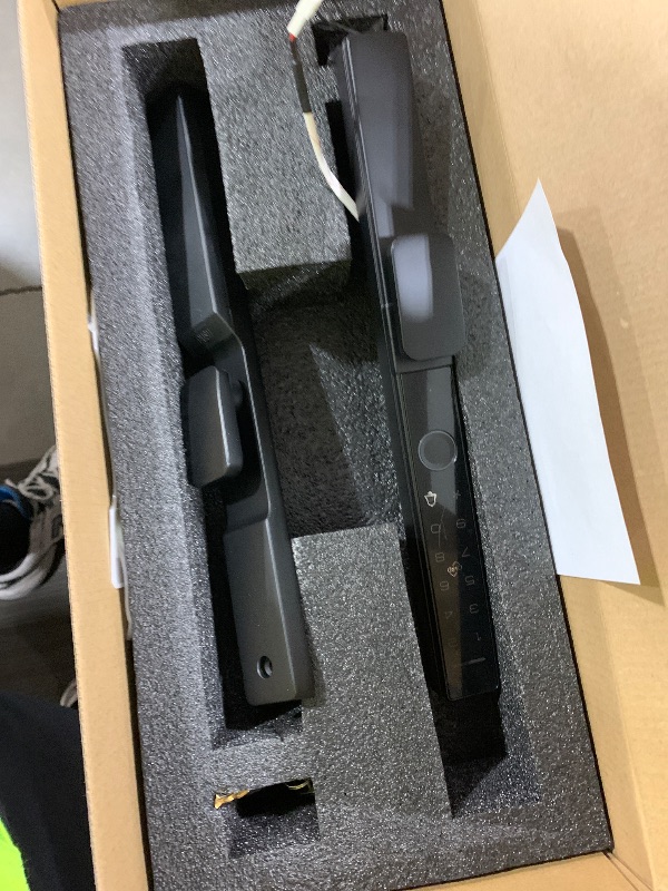 Photo 1 of Sliding Glass Door Lock 2085 Ultra-Slim eLinkSmart Waterproof Keyless Mortise Smart Lock with Hook for Door Thickness 22~110mm, Aluminum Keypad Fingerprint for Patio Door with Tuya App