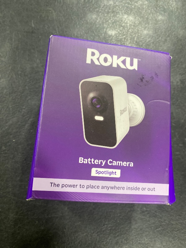 Photo 1 of Roku Battery Camera for Home Security - New Weather-Resistant Indoor & Outdoor Wireless Camera & Pet Monitor with 1080p HD & Two-Way Audio - Rechargeable, Motion Detection & Wi-Fi