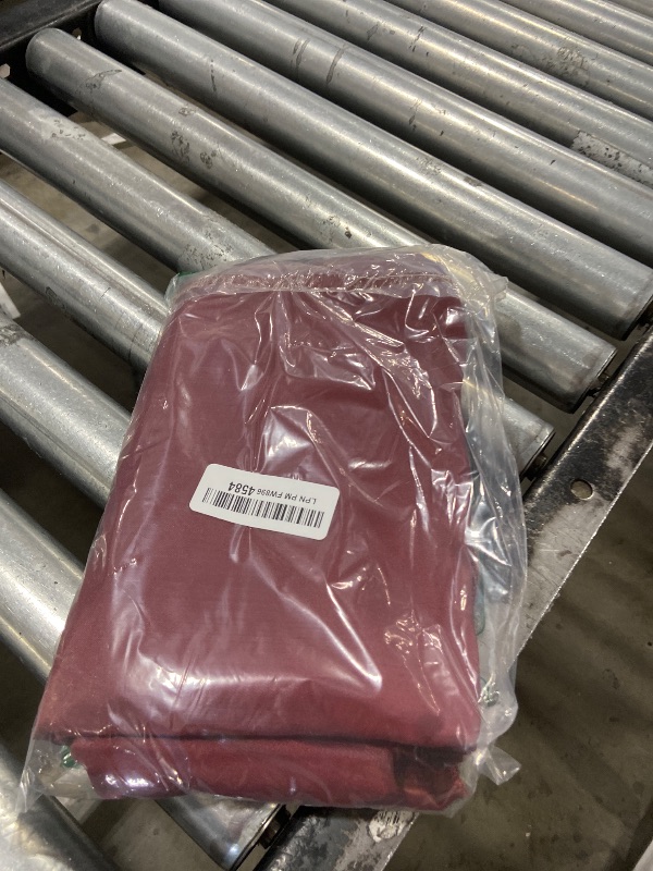 Photo 1 of Horbaunal Burgundy Satin Tablecloth 60 x 120 Inches Rectangle Table Cloth Bright Silky Table Cover Overlay Dining Tablecloths for Wedding Party Banquets