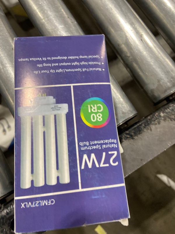 Photo 1 of Cemlorot CFML27VLX Full Spectrum Fluorescent Bulb, 6500K Natural Daylight Replacement for Verilux 27W Desk & Floor Lamps Light,GX10Q-4 4 Pin Base in a Square