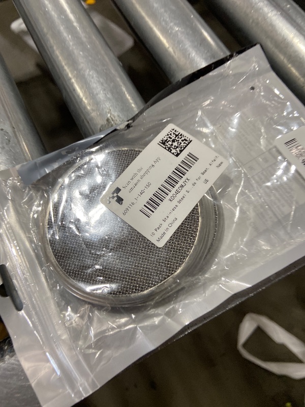 Photo 1 of 10 Pack Stainless Steel Screen Filter Strainer Lid for 86mm Wide Mouth Mason Jar, Sprouting Lids, Mason Jar Sprouting Lids, Regular Mouth Mesh Bean Sprout Sieve Lids for Bean, Alfalfa, Broccoli