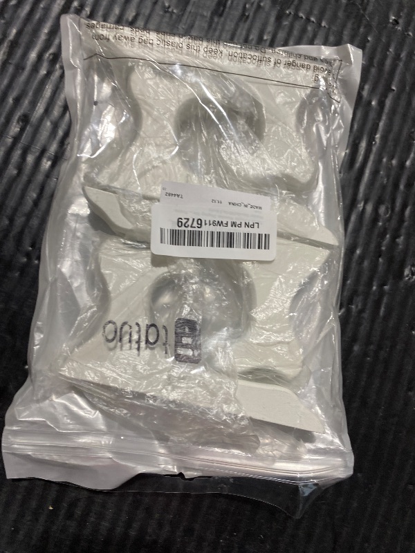 Photo 1 of Tatuo 4 Packs 5 Inch Wooden Display Stand Decorative Plate Stands for Display Picture Frame Holder Easels(White)