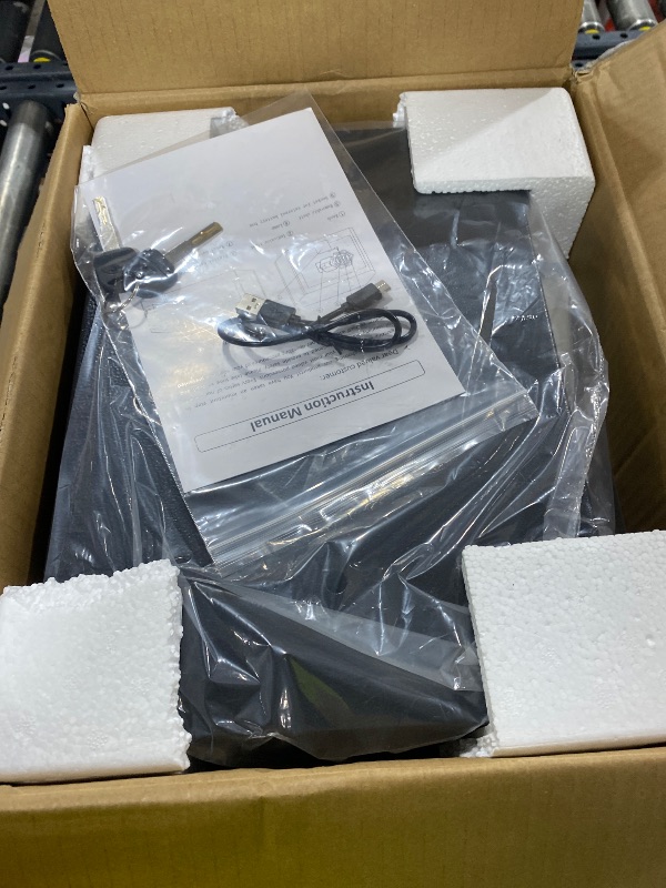 Photo 1 of 1.3 Cub Small Safes for Home Use Fire and Water Proof, Anti-Theft Digital Security Safe Box With Combination Lock, Smart Alarm System & Removable Shelf, Anti-Theft Fireproof Safe for Cash Documents