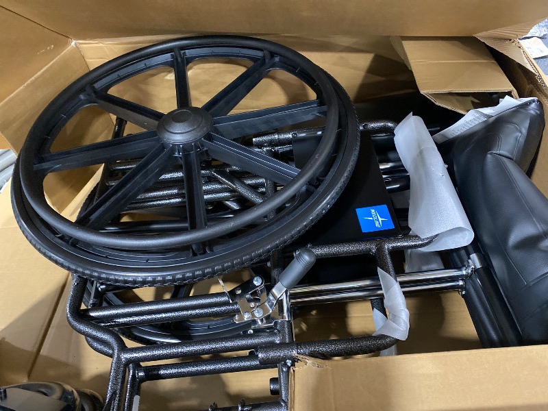 Photo 1 of 22" Bariatric Wheelchair, Removable Desk-Length Armrests and Swing-Away Foot Rests