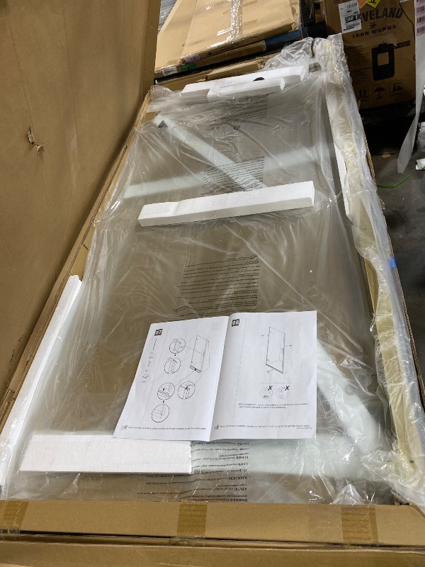 Photo 1 of Bathbliss Frameless Pivot Shower Door, Glass Shower Door for Bathroom, 36" W x 72" H, Nano-Coated 5/16" (8mm) Clear SGCC Tempered Glass, Brushed Gold Finish