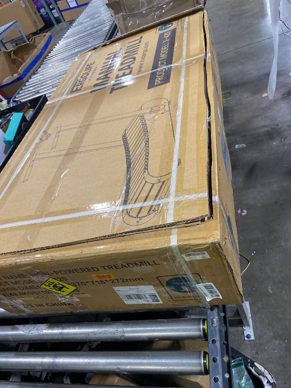 Photo 1 of minor damage ----------ERGOLIFE Curved Treadmill with Non-Electric Motorized, 2-in-1 Folding Treadmill with APP for Home Workout, Compact Manual Walking Pad, Office Running Machine with LCD Display