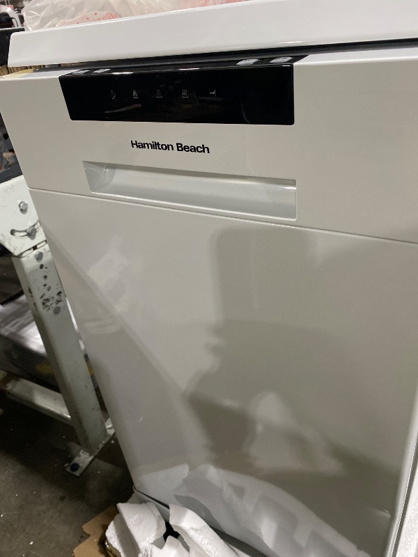 Photo 1 of HAMILTON BEACH Portable Dishwasher with Wheels, 19in Wide, 8 Place Settings Capacity, White