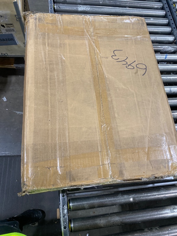 Photo 1 of LITTLE TREE 55 Inches Kitchen Island with Storage, 3-Tier Farmhouse Wooden Stationary Island Table with Large Worktop & Leg Room, Modern Coffee Bar Table with Storage Shelf for Kitchen, Rustic Brown