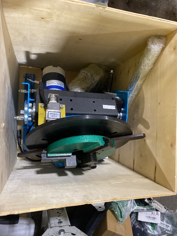 Photo 1 of VEVOR Rotary Welding Positioner 66LBS / 30KG, 0-90° Welding Positioning Turntable Table 1-12RPM 80W, with 12.4 Inch 3-Jaw Lathe Chuck  Welding Torch Stand Holder for Cutting, Grinding, Assembly