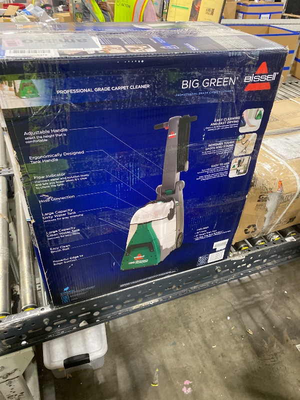 Photo 1 of BISSELL® Big Green® Professional Carpet Cleaner with XL DirtLifter PowerBrush, 9-inch Long Reach Hose, 6-inch Tough Stain Tool, Includes BISSELL PRO MAX Formula with Stain Protect Technology