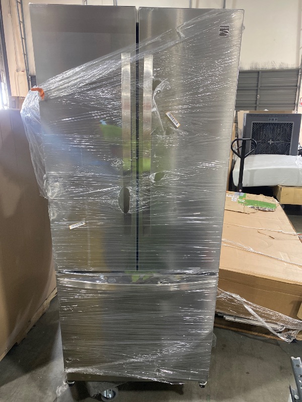 Photo 1 of Kenmore 4675525 30' French Door Refrigerator with Freezer - Accela Chill, Ice Maker, Adjustable Glass Shelves, ENERGY STAR Certified, 17.5 cu. ft. Capacity - Fingerprint Resistant Stainless Steel