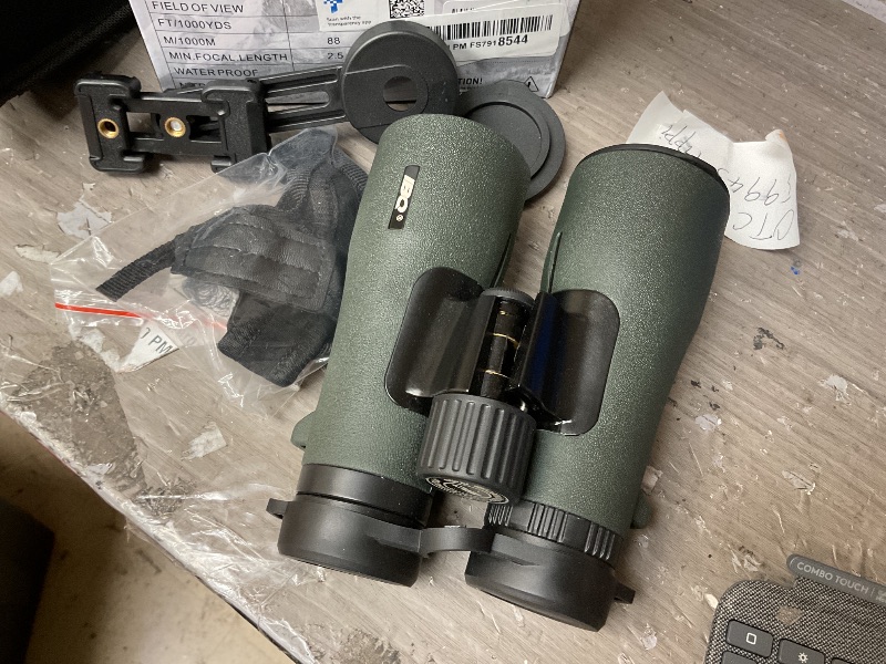 Photo 1 of 12x50 UHD Binoculars for Adults High Powered with Upgraded Phone Adapter - Large View, Lightweight, IPX7 Waterproof, BAK4 Prism - Binoculars for Hunting Bird Watching Cruise