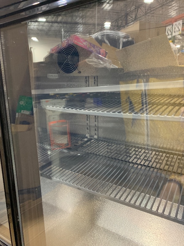 Photo 1 of BINGERMA Back Bar Cooler with 3 Sliding Glass Doors 10.5 Cu.ft. ETL Commercial Beverage Refrigerator Black Drink Fridges for Beer, Wine,Soda, Drinks