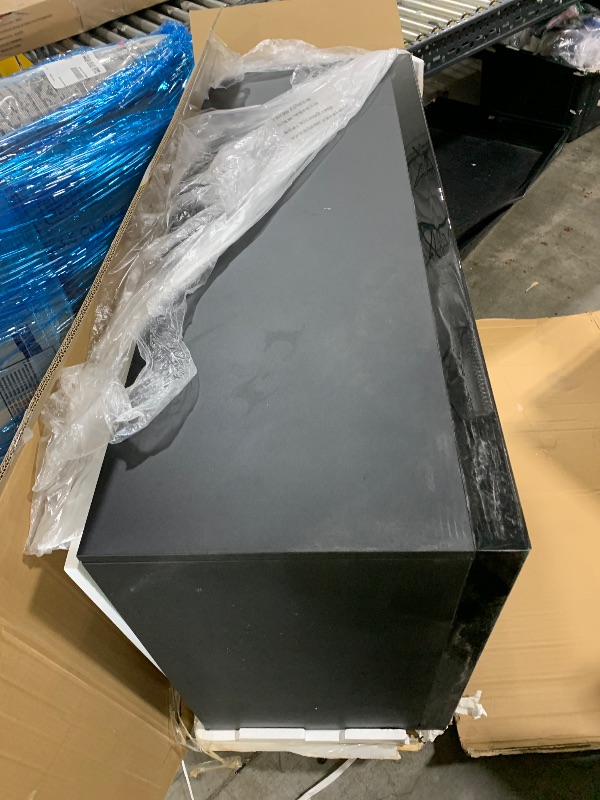 Photo 1 of BINGERMA Back Bar Cooler with 3 Sliding Glass Doors 10.5 Cu.ft. ETL Commercial Beverage Refrigerator Black Drink Fridges for Beer, Wine,Soda, Drinks