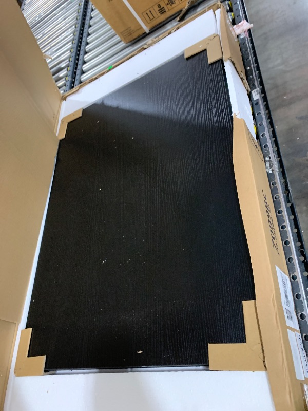 Photo 1 of Huuger L Shaped Standing Desk with Power Outlets, 63 x 55 Inch Height Adjustable Computer Desk for Bedroom, Corner Stand up Desk for Home and Office, Work and Study, Black