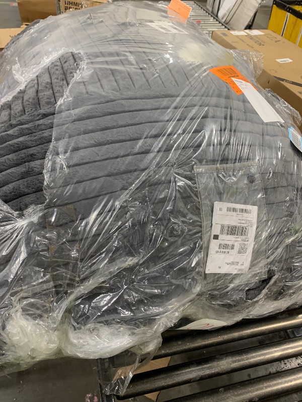 Photo 1 of Huge Bean Bag Floor Pillow and Lounger, Charcoal