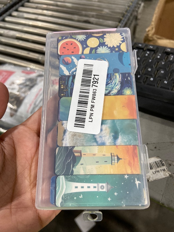 Photo 1 of 48 Pieces Magnetic Bookmarks Magnet Page Markers – Cute Magnet Bookmark Clips with Storage Boxes – Bookmarks for Reading Women & Men – Christmas Gifts & Teacher Gifts