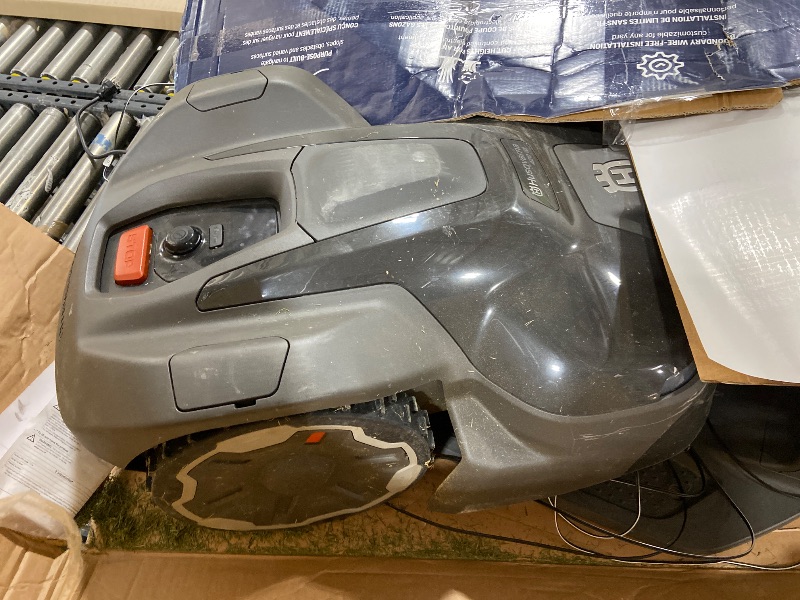 Photo 1 of Husqvarna 420iQ Automower Robotic Mower, 1 Acre Mowing Capacity, Wire Free Robot Lawn Mower with Charging Station, RS1 EPOS Reference Station and Replacement Blades