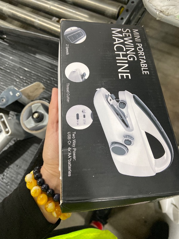 Photo 1 of Handheld Sewing Machine, Mini Sewing Machine for Beginners, Dual Speed Portable Emergency Small Hand Stitching Repair for Clothes, Two Power Supply, Travel & DIY Home Use