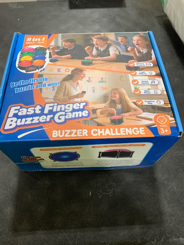 Photo 1 of Joyublly Buzzers for Trivia Games, Rechargeable Answer Buzzers for Classroom with Light, Show Who Buzzed First, 4 Modes, 50m(164Ft)-Buzzer System for Game Show, School, Jeopardy, Family Feud Night