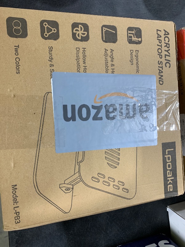 Photo 1 of Lpoake Adjustable Foldable Laptop Stand, Portable Ergonomic Computer Stand for Laptop, Compatible with 10 to 15.6 Inches Notebook Computers