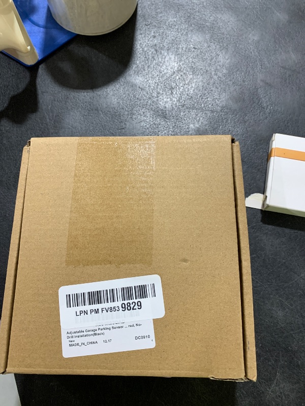 Photo 1 of 1 Pack Adjustable Garage Parking Sensor with LED Display – No-Drill Parking Aid for Cars, SUVs & Pickups, Set Stop Distance 6"–6 ft, Battery or USB Powered (Black)